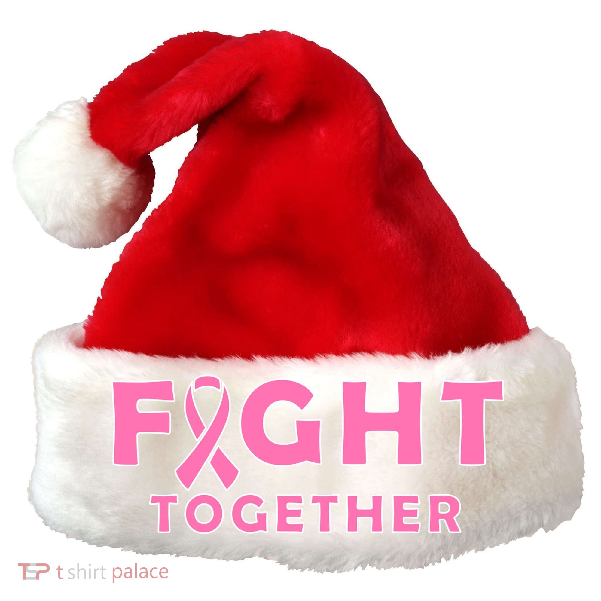 Fight Together Breast Cancer Santa Hat