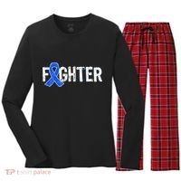 Fighter - Colon Cancer Awareness Women's Long Sleeve Flannel Pajama Set  thumb 0