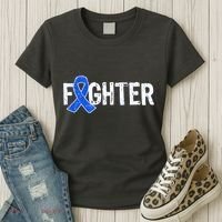 Fighter - Colon Cancer Awareness Women's T-Shirt thumb 3