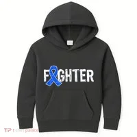Fighter - Colon Cancer Awareness Kids Hoodie thumb 0