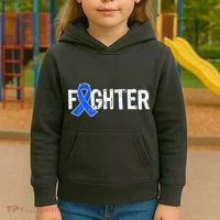 Fighter - Colon Cancer Awareness Kids Hoodie thumb 3