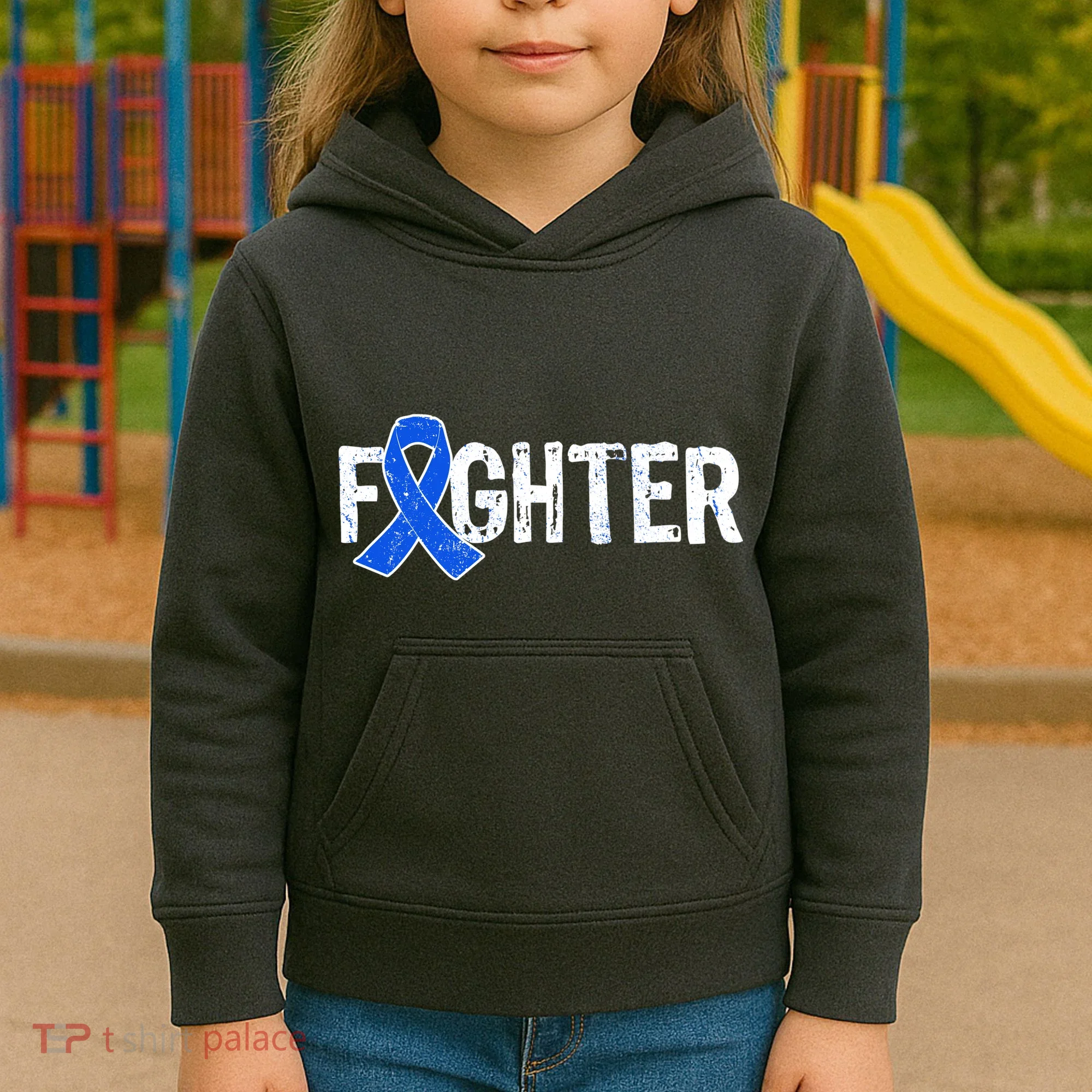 Fighter - Colon Cancer Awareness Kids Hoodie
