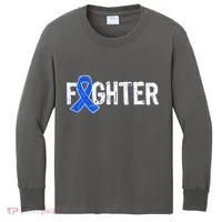 Fighter - Colon Cancer Awareness Kids Long Sleeve Shirt thumb 0