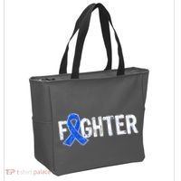Fighter - Colon Cancer Awareness Tote Bag thumb 2