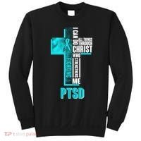Fighting PTSD Awareness Cross Sweatshirt thumb 0