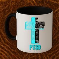 Fighting PTSD Awareness Cross Coffee Mug thumb 2