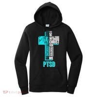 Fighting PTSD Awareness Cross Women's Hoodie thumb 0