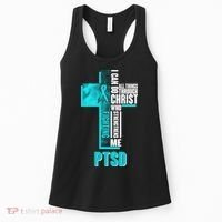 Fighting PTSD Awareness Cross Women's Tank Top thumb 0