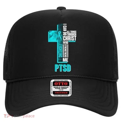 Fighting PTSD Awareness Cross Hat