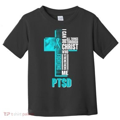 Fighting PTSD Awareness Cross Toddler T-Shirt