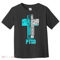 Fighting PTSD Awareness Cross Toddler T-Shirt thumb 0