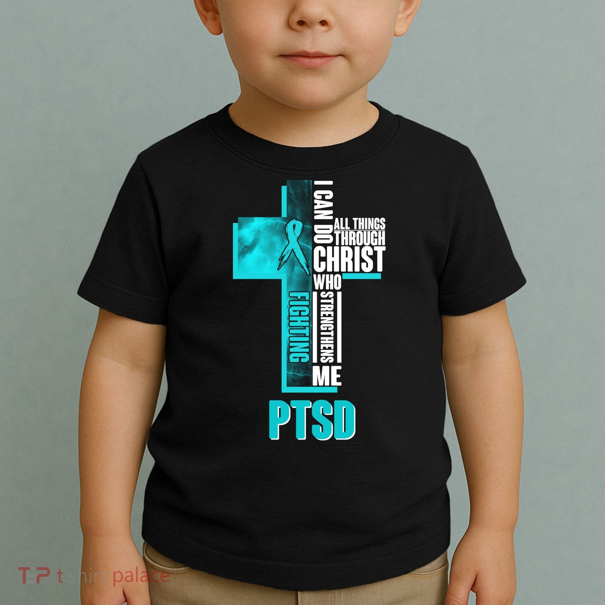 Fighting PTSD Awareness Cross Toddler T-Shirt