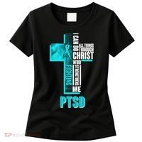Fighting PTSD Awareness Cross Women's T-Shirt thumb 0