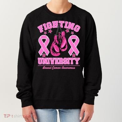 Fighting University Breast Cancer Awareness Boxing Fight Women's Sweatshirt