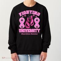 Fighting University Breast Cancer Awareness Boxing Fight Women's Sweatshirt thumb 0