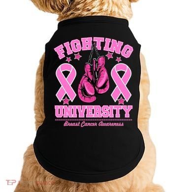 Fighting University Breast Cancer Awareness Boxing Fight Doggie Tank