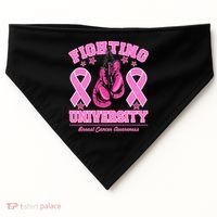 Fighting University Breast Cancer Awareness Boxing Fight USA-Made Doggie Bandana thumb 0
