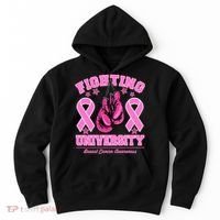 Fighting University Breast Cancer Awareness Boxing Fight Hoodie thumb 0