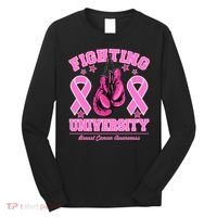 Fighting University Breast Cancer Awareness Boxing Fight Long Sleeve Shirt thumb 0