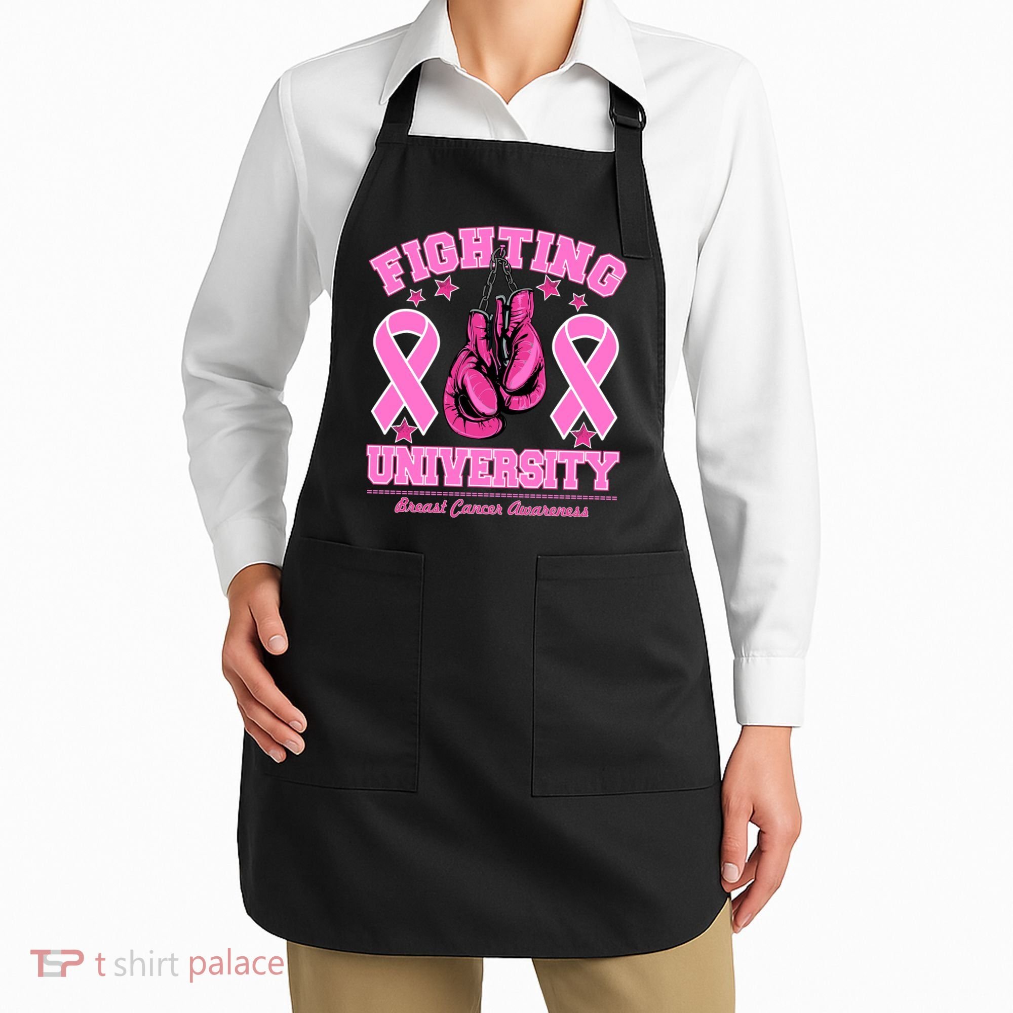 Fighting University Breast Cancer Awareness Boxing Fight Apron