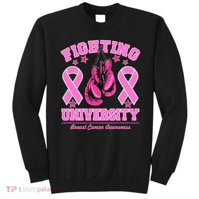 Fighting University Breast Cancer Awareness Boxing Fight Sweatshirt