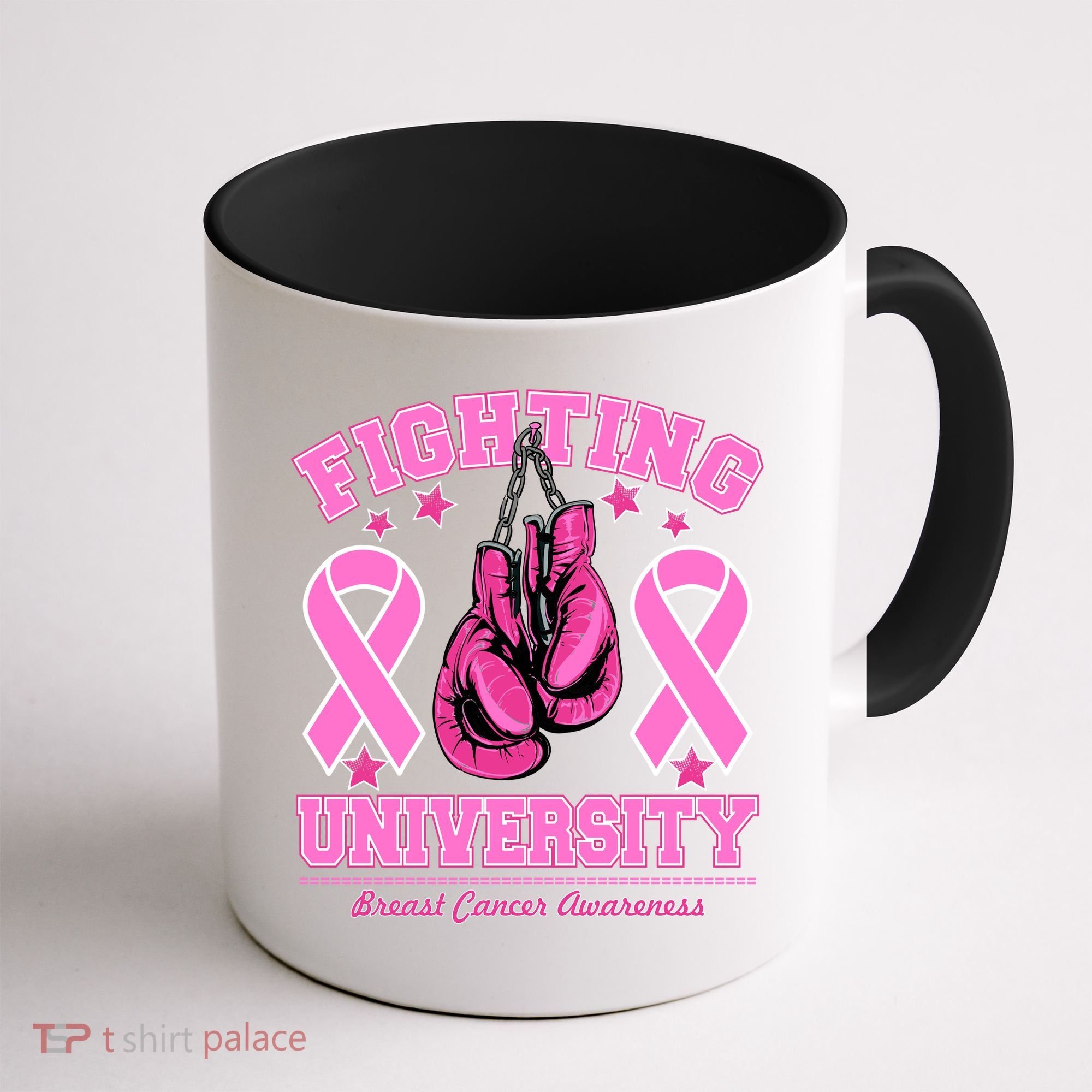 Fighting University Breast Cancer Awareness Boxing Fight Coffee Mug