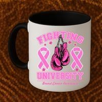 Fighting University Breast Cancer Awareness Boxing Fight Coffee Mug thumb 2