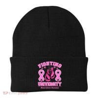 Fighting University Breast Cancer Awareness Boxing Fight Beanie thumb 0