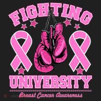 Fighting University Breast Cancer Awareness Boxing Fight Beanie thumb 2