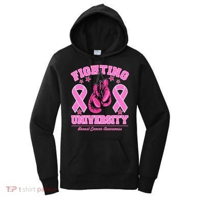 Fighting University Breast Cancer Awareness Boxing Fight Women's Hoodie