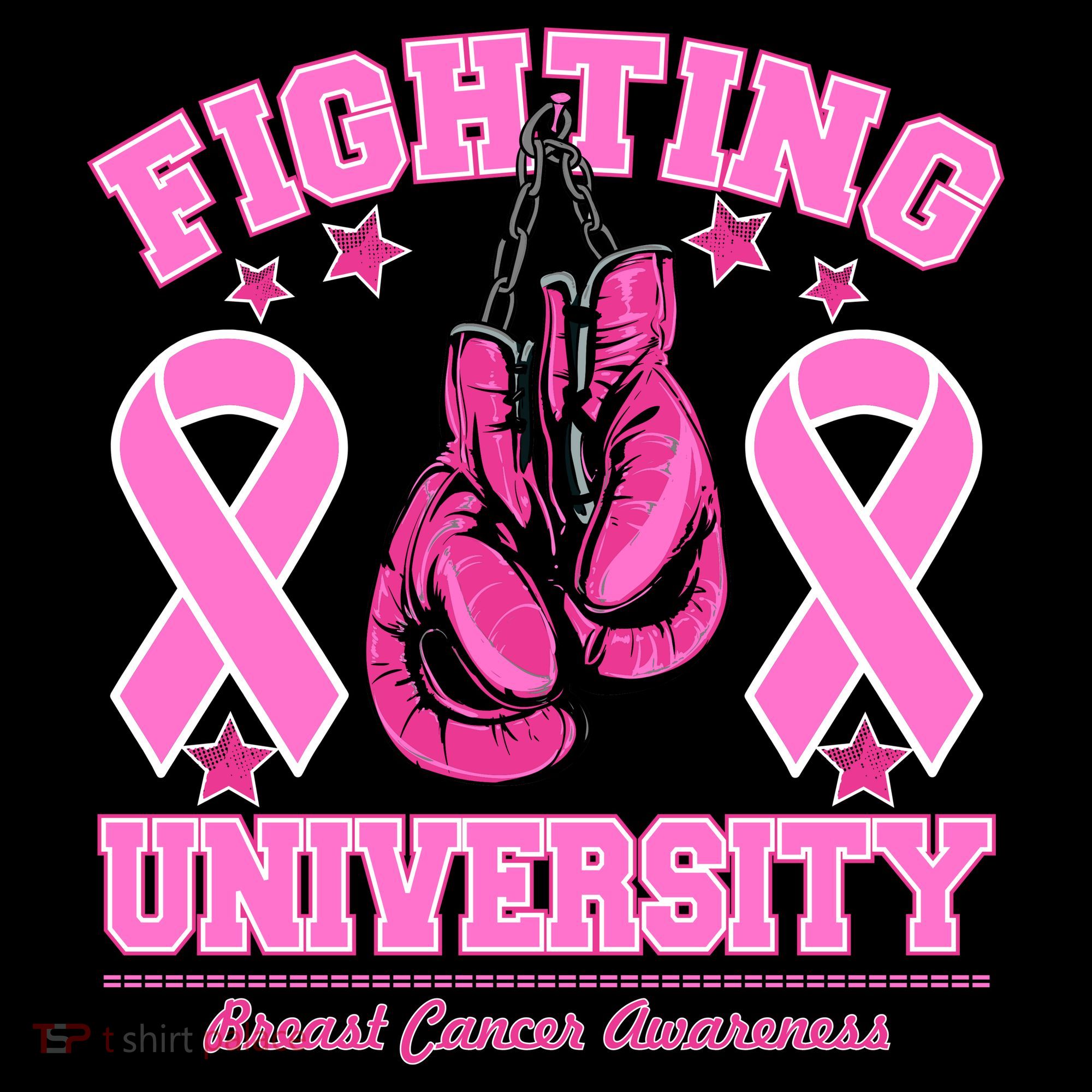 Fighting University Breast Cancer Awareness Boxing Fight Women's Hoodie