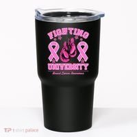 Fighting University Breast Cancer Awareness Boxing Fight Tumbler thumb 0