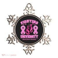 Fighting University Breast Cancer Awareness Boxing Fight Ornament thumb 0