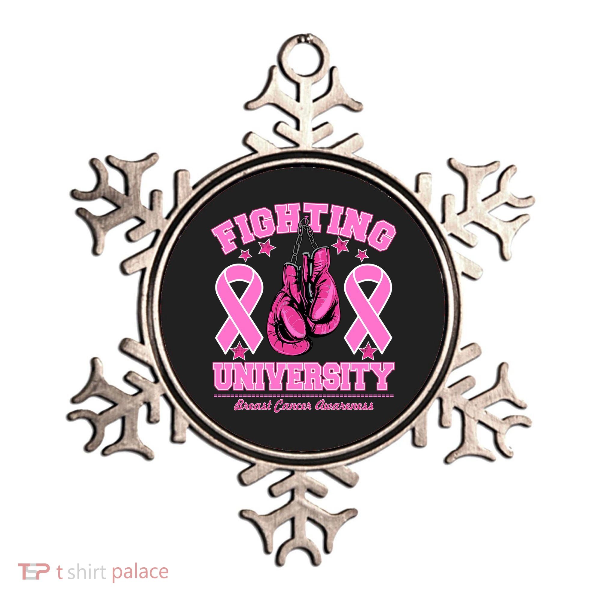 Fighting University Breast Cancer Awareness Boxing Fight Ornament
