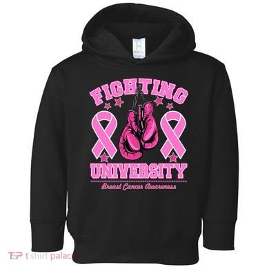 Fighting University Breast Cancer Awareness Boxing Fight Toddler Hoodie