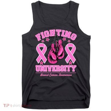 Fighting University Breast Cancer Awareness Boxing Fight Tank Top