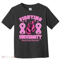 Fighting University Breast Cancer Awareness Boxing Fight Toddler T-Shirt thumb 0