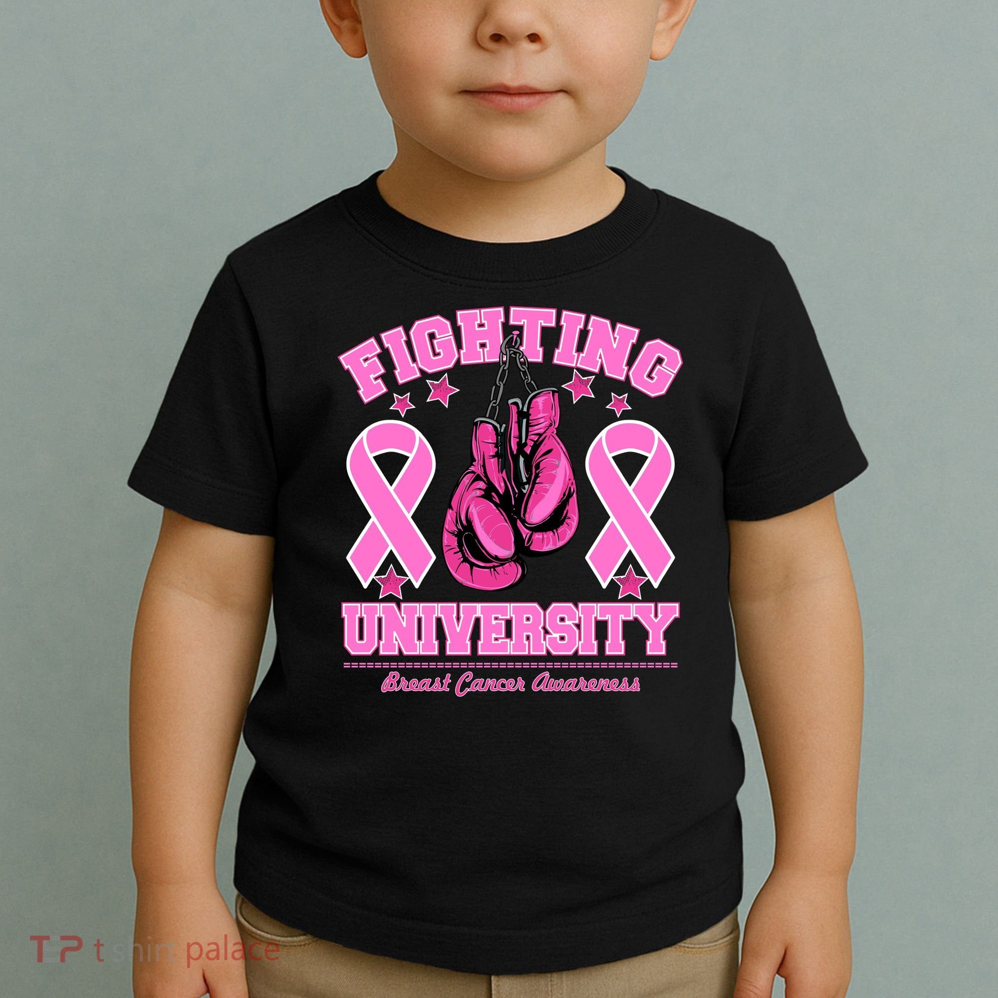 Fighting University Breast Cancer Awareness Boxing Fight Toddler T-Shirt