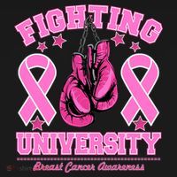 Fighting University Breast Cancer Awareness Boxing Fight Kids Sweatshirt thumb 2