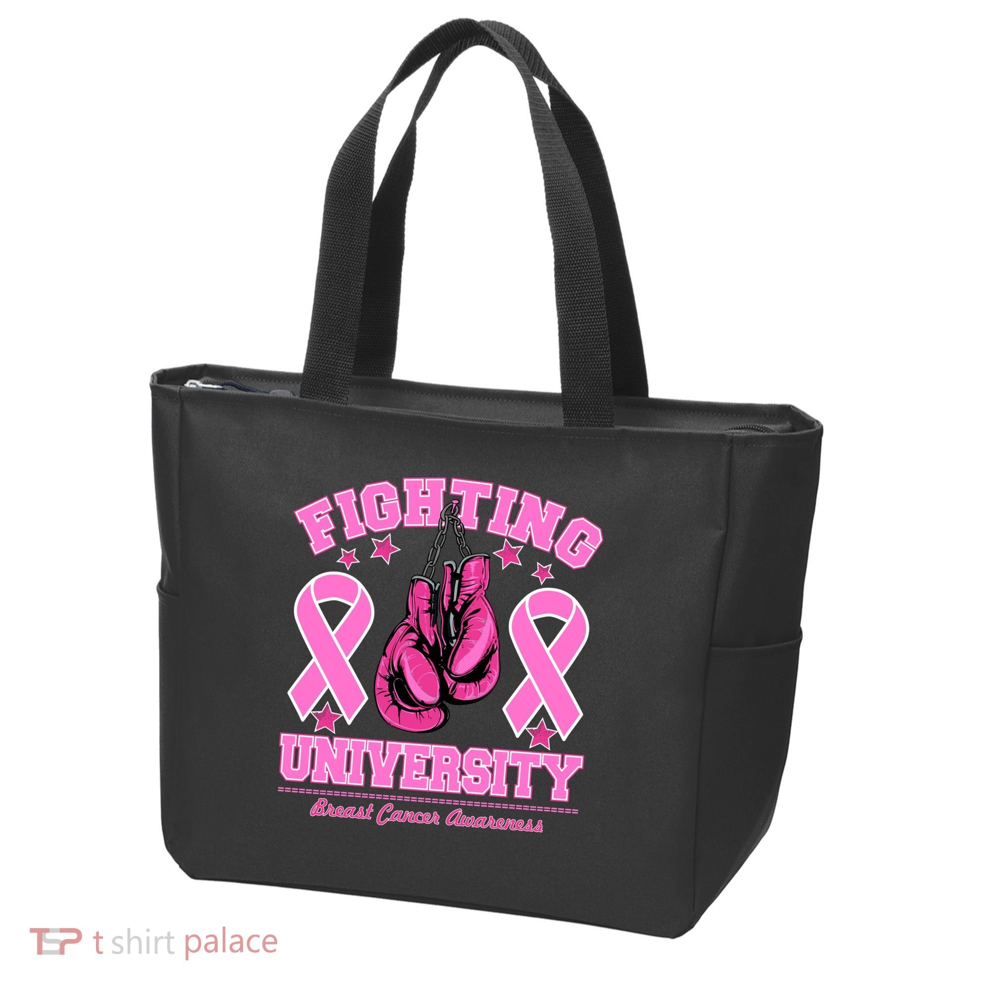 Fighting University Breast Cancer Awareness Boxing Fight Tote Bag
