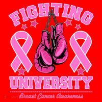 Fighting University Breast Cancer Awareness Boxing Fight Santa Hat thumb 1