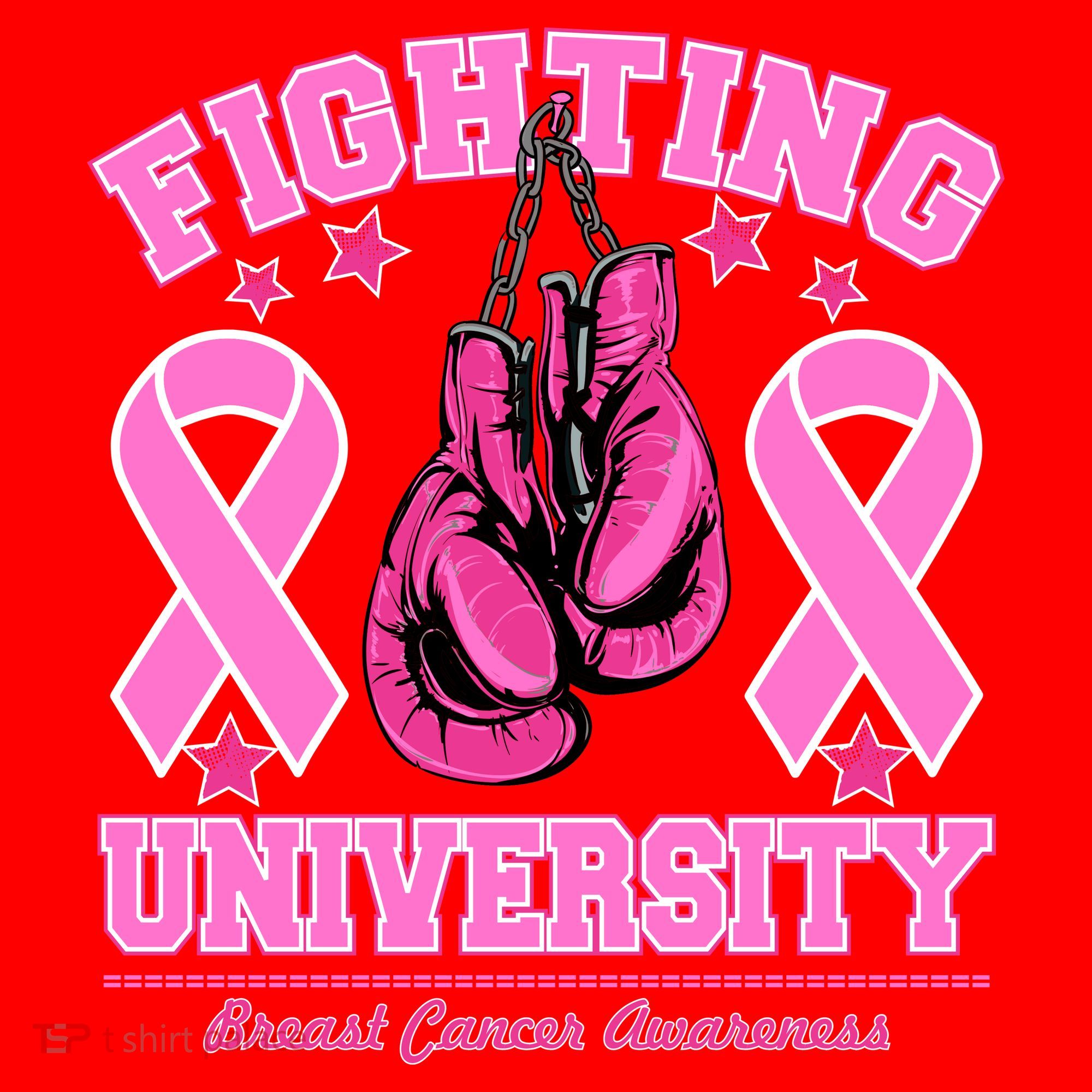 Fighting University Breast Cancer Awareness Boxing Fight Santa Hat