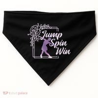 Figure Skating Jump Spin Win USA-Made Doggie Bandana thumb 0