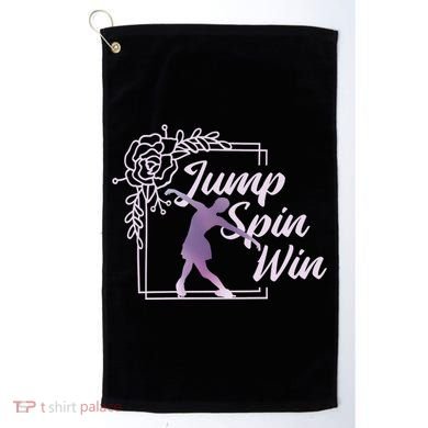 Figure Skating Jump Spin Win Golf Towel