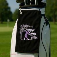 Figure Skating Jump Spin Win Golf Towel thumb 2