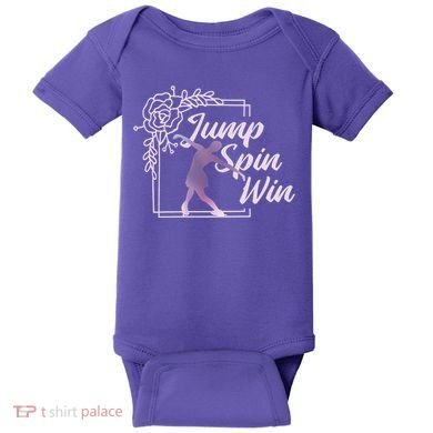 Figure Skating Jump Spin Win Baby Bodysuit