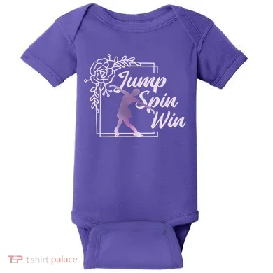 Figure Skating Jump Spin Win Baby Bodysuit