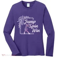 Figure Skating Jump Spin Win Women's Long Sleeve Shirt thumb 0