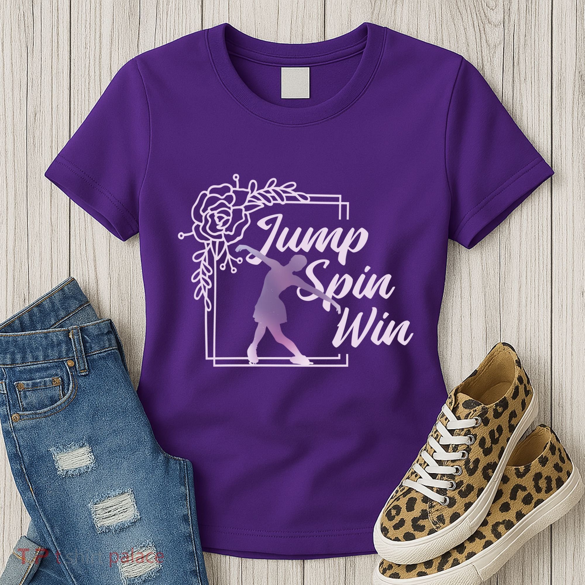 Figure Skating Jump Spin Win Women's T-Shirt
