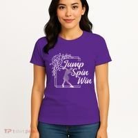 Figure Skating Jump Spin Win Women's T-Shirt thumb 4